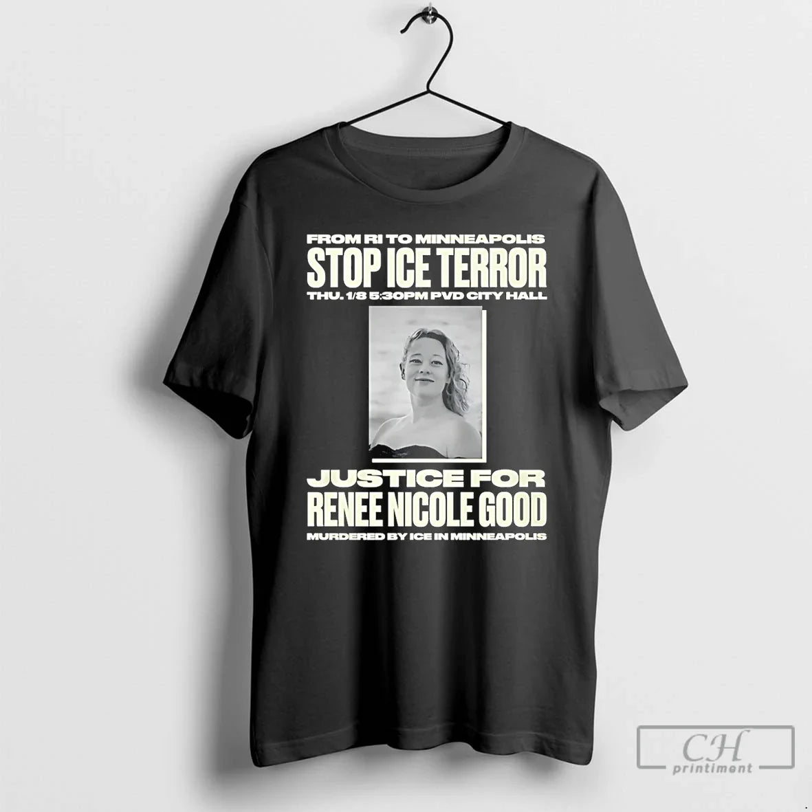 Premium Minneapolis Stop Terror Justice For Renee Nicole Good - T-Shirt, Sweatshirt, Hoodie