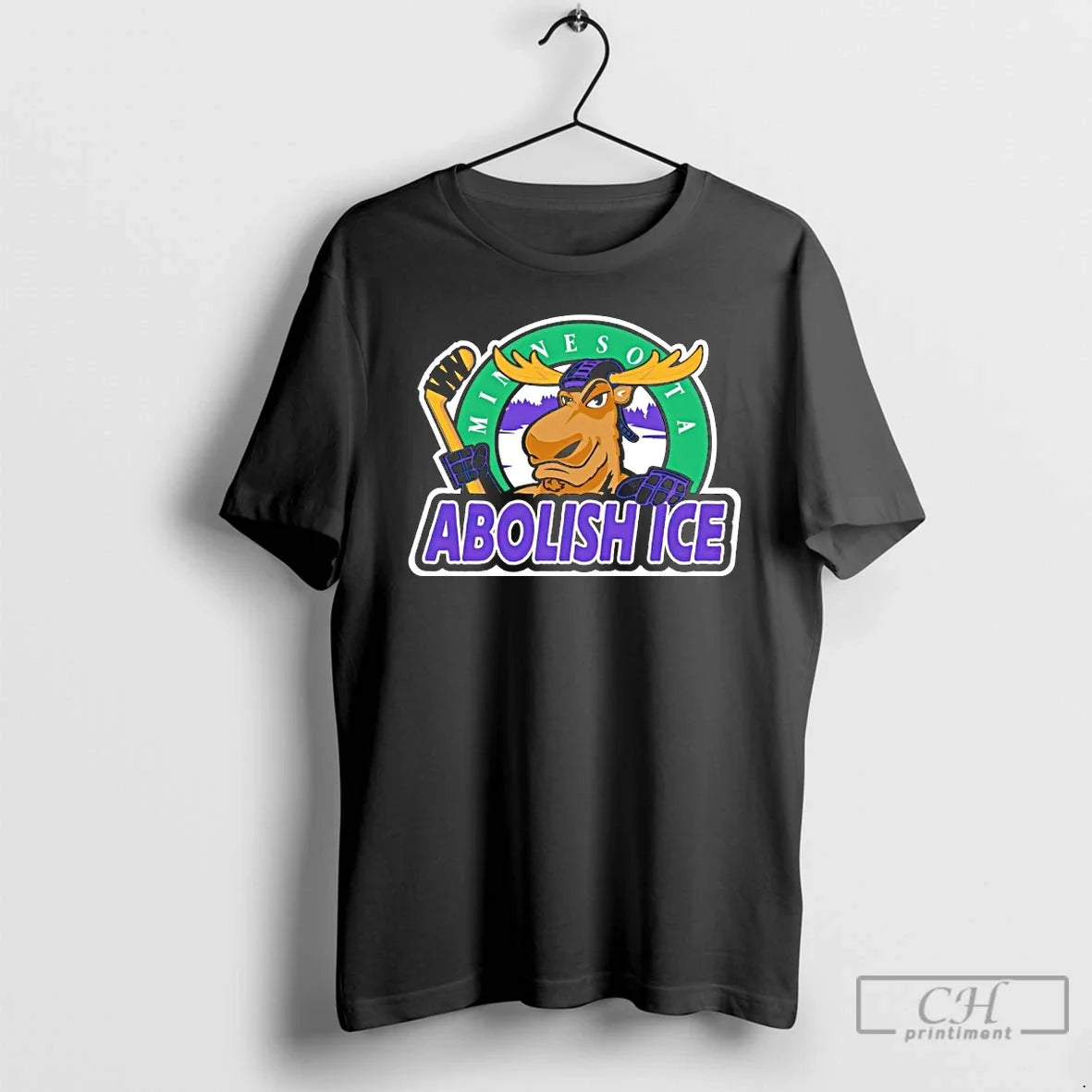 Premium Minnesota Moose Abolish Ice Logo - T-Shirt, Sweatshirt, Hoodie