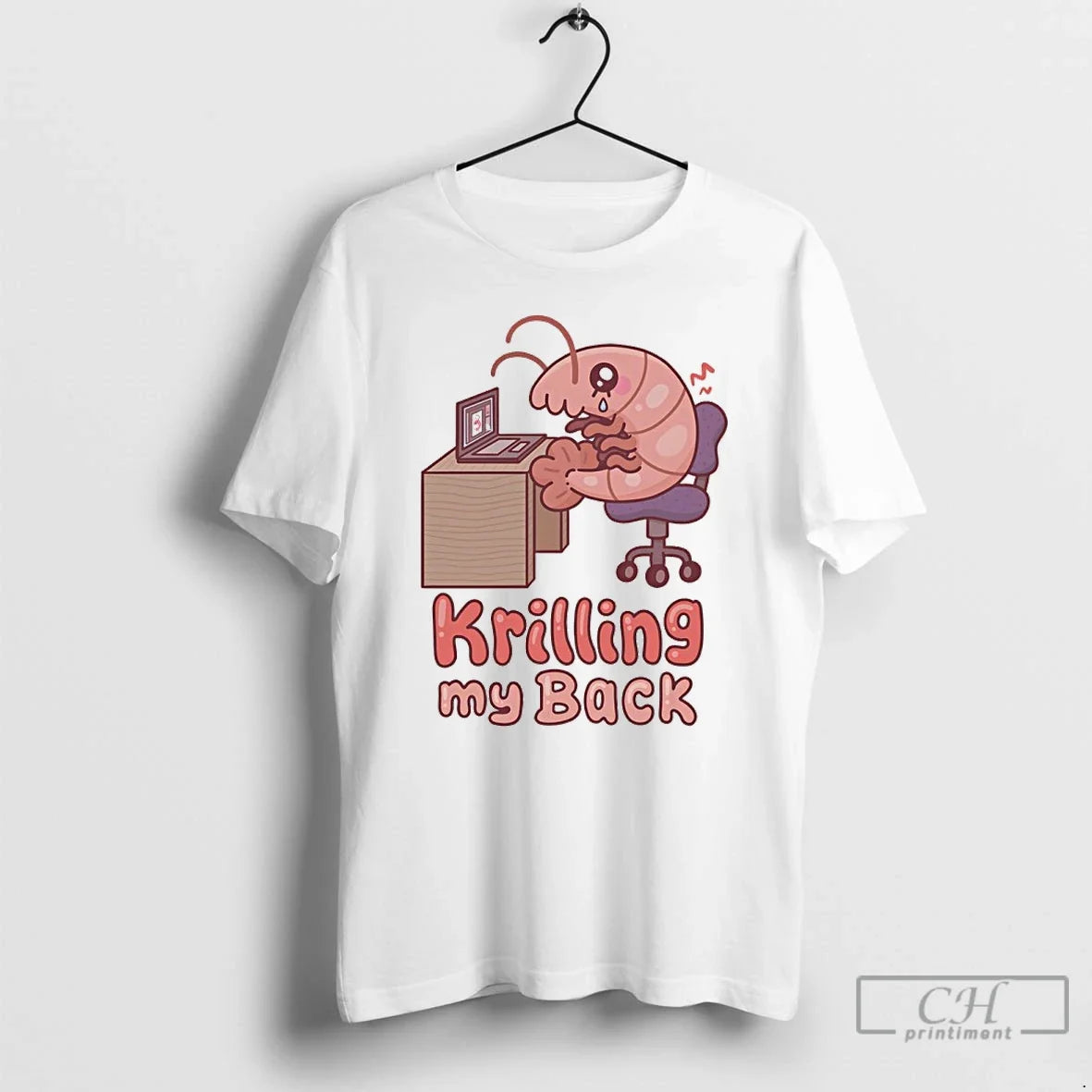 Premium Mr Shrimp Krilling My Back Unisex T-shirt, Sweatshirt, Hoodie, Long Sleeve Tee - T-Shirt, Sweatshirt, Hoodie