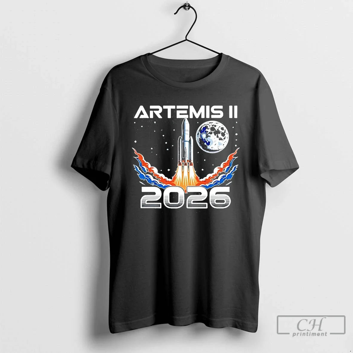 Premium Nasa Artemis Ii Rocket Launch Space Moon Mission 2026 Unisex T-shirt, Sweatshirt, Hoodie, Long Sleeve Tee - T-Shirt, Sweatshirt, Hoodie