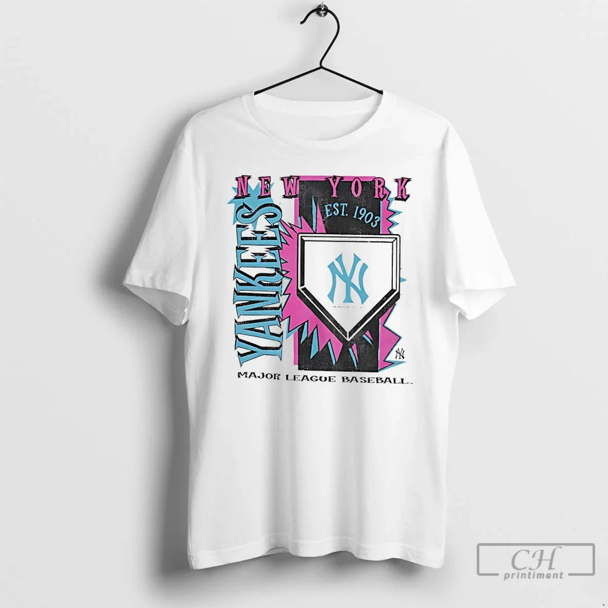 Premium New York Yankees 1903 Mlb Cooperstown Neon Field Shock Unisex T-shirt, Sweatshirt, Hoodie, Long Sleeve Tee - T-Shirt, Sweatshirt, Hoodie