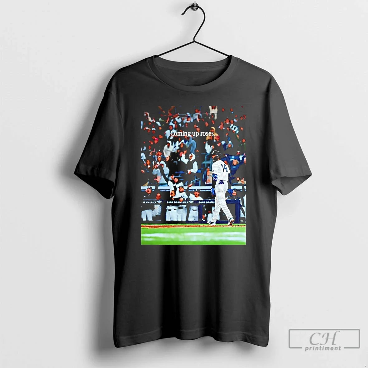 Premium New York Yankees Coming Up Roses 2026 Photo Unisex T-shirt, Sweatshirt, Hoodie, Long Sleeve Tee - T-Shirt, Sweatshirt, Hoodie