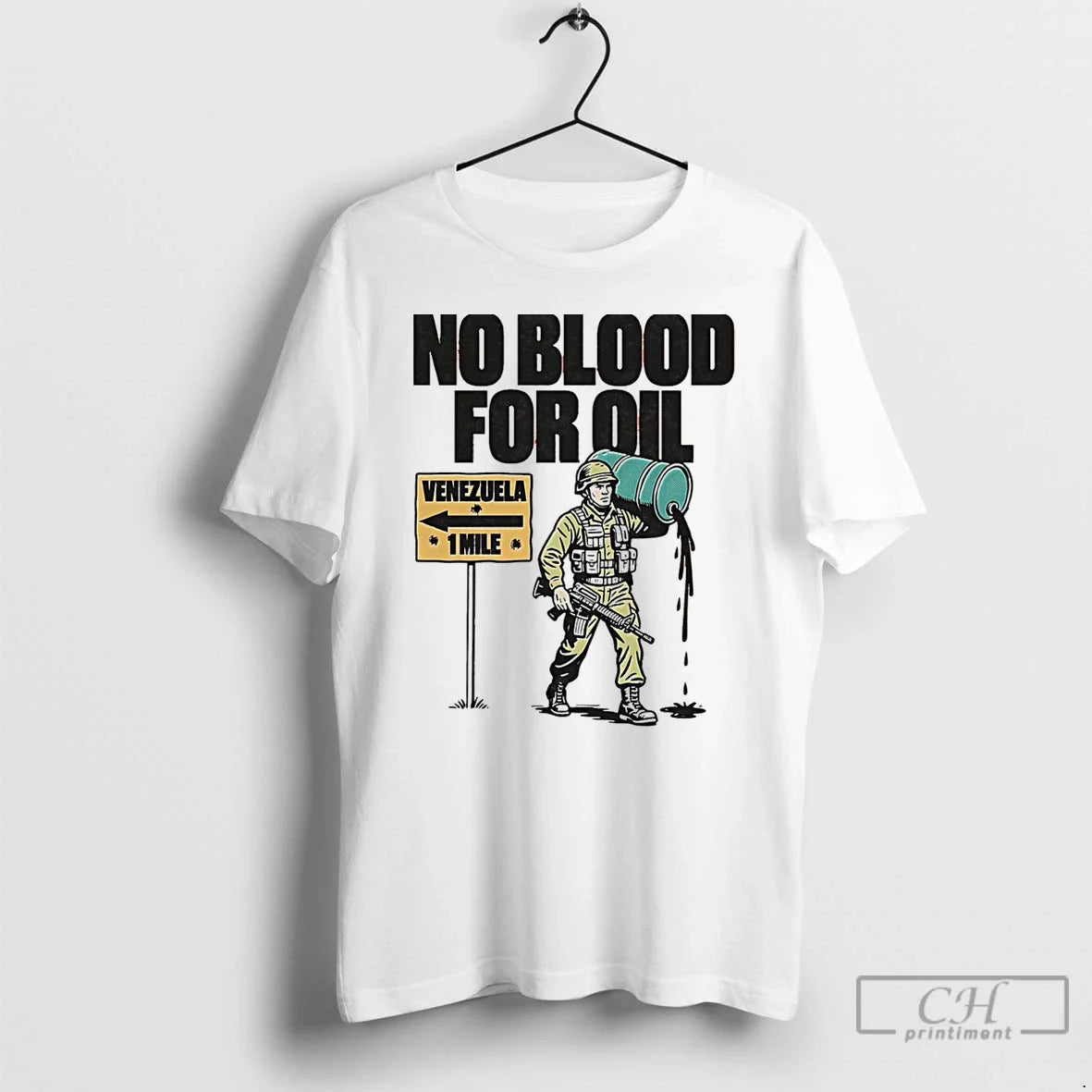 Premium No Blood For Oil Venezuela 1 Mile - T-Shirt, Sweatshirt, Hoodie