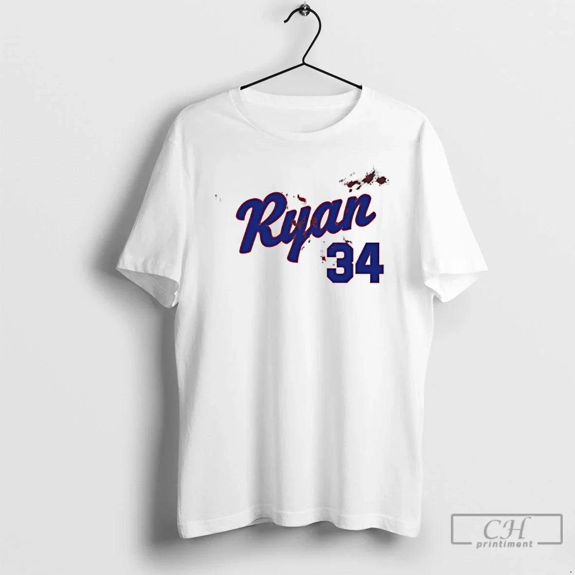 Premium Nolan Ryan 34 Bloody Unisex T-shirt, Sweatshirt, Hoodie, Long Sleeve Tee - T-Shirt, Sweatshirt, Hoodie