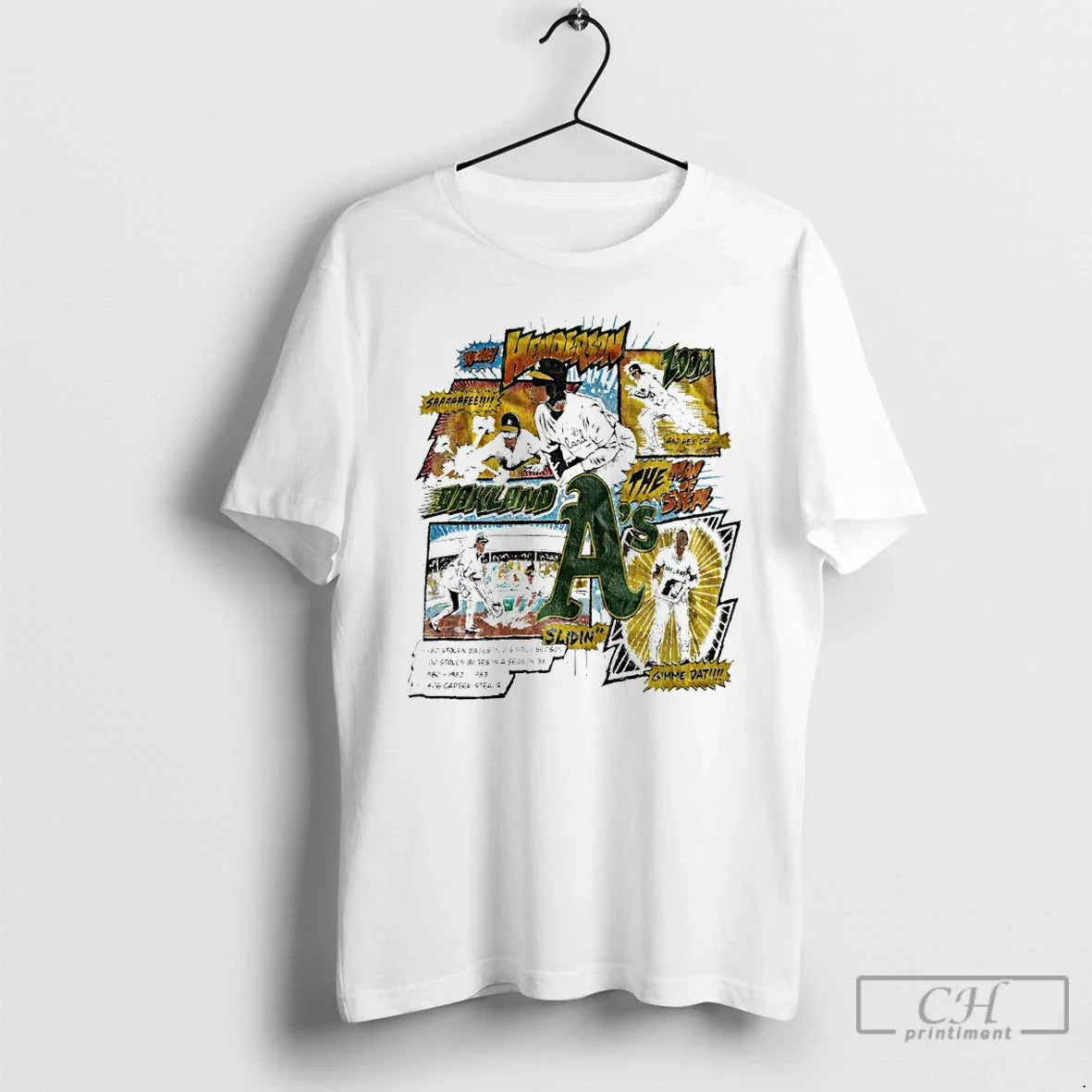 Premium Oakland Athletics Rickey Henderson Comics Vintage - T-Shirt, Sweatshirt, Hoodie