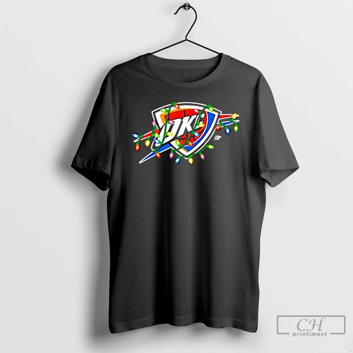Premium Oklahoma City Thunder Logo Lights Merry Christmas - T-Shirt, Sweatshirt, Hoodie