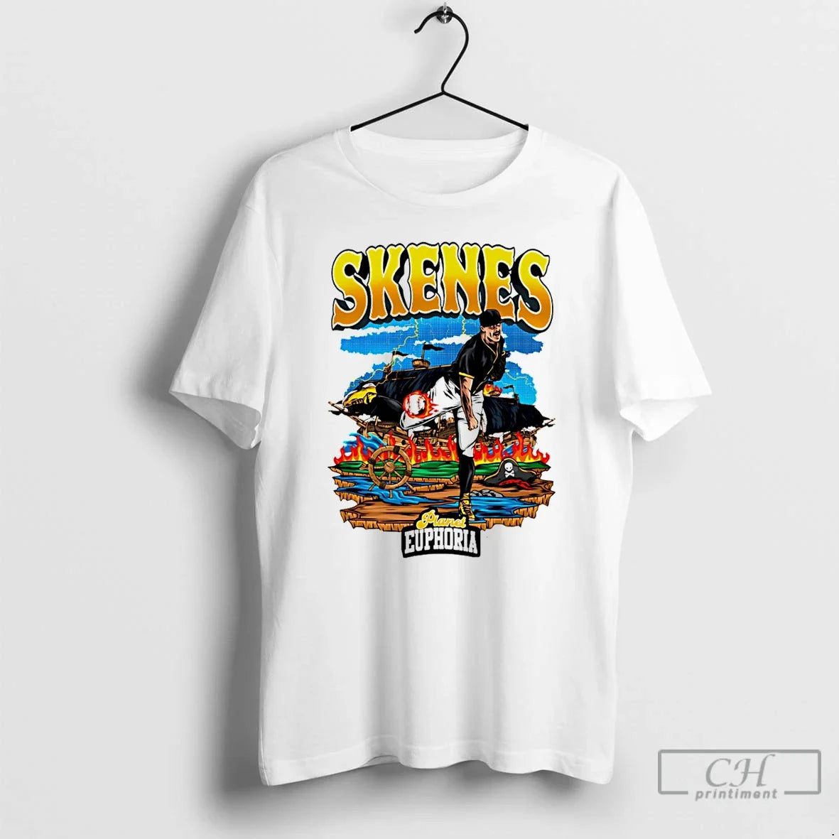 Premium Paul Skenes Pittsburgh Pirates Hand Drawn Artwork - T-Shirt, Sweatshirt, Hoodie
