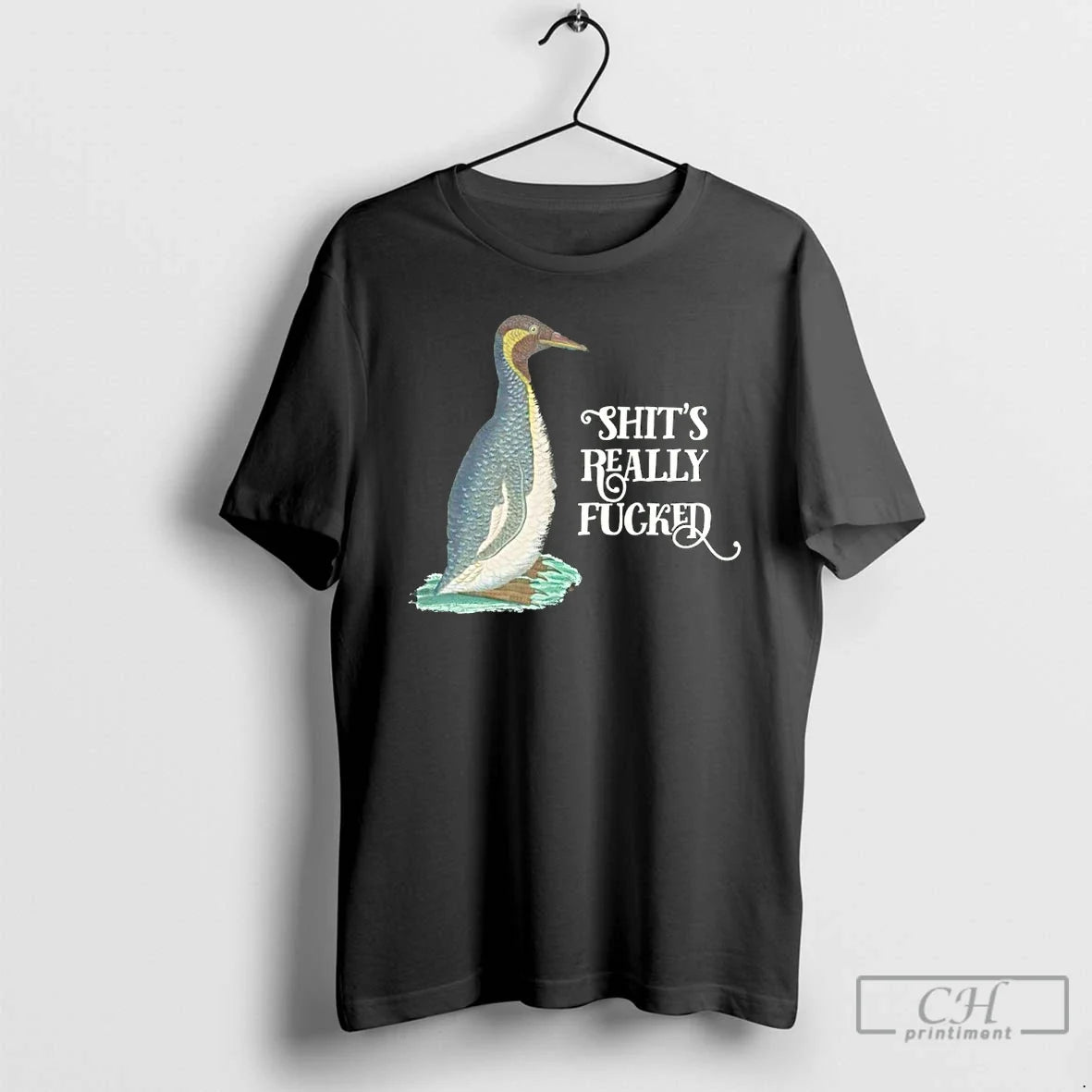 Premium Penguin Shits Really Fucked - T-Shirt, Sweatshirt, Hoodie