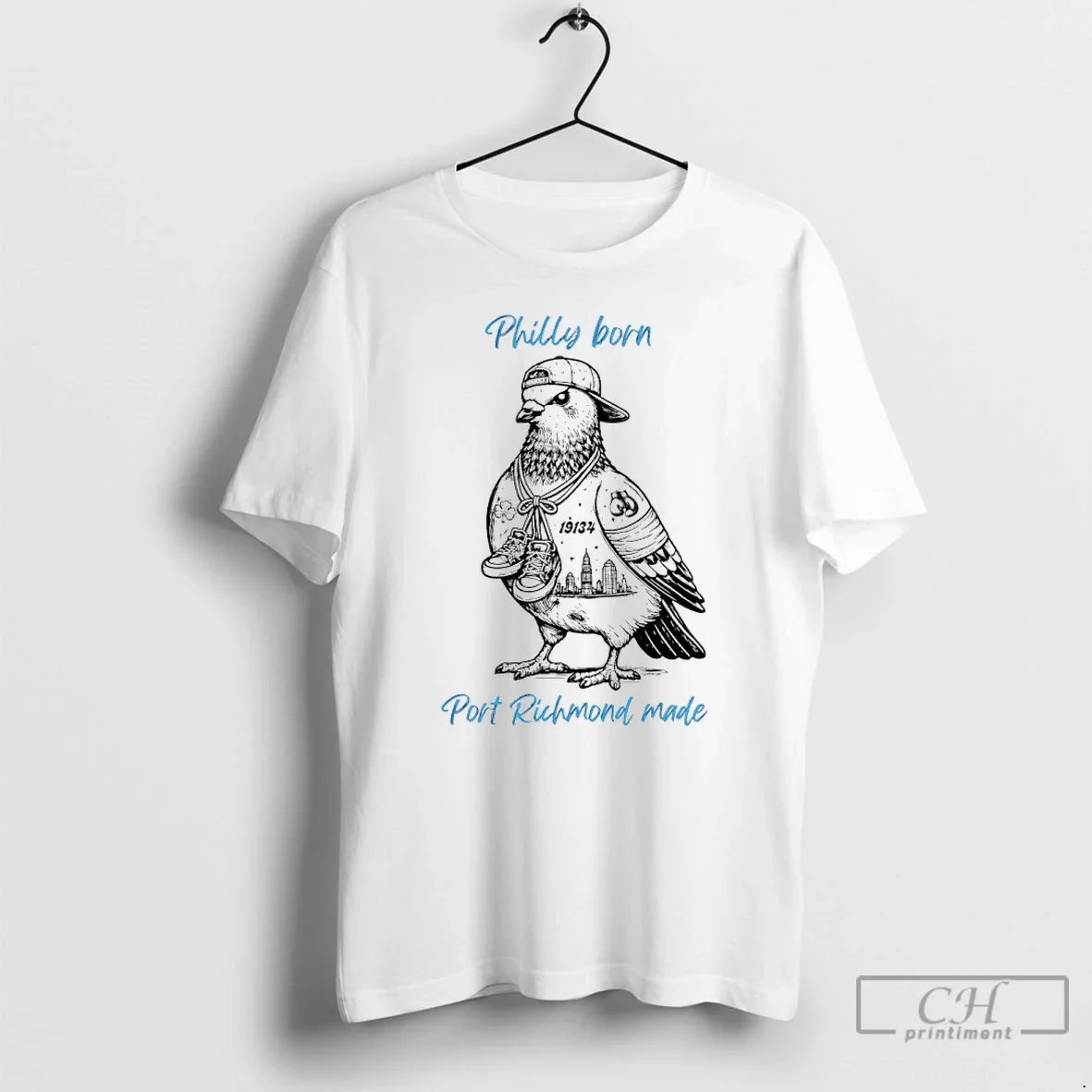 Premium Philly Born Port Richmond Made 19134 Zip Code Unisex T-shirt, Sweatshirt, Hoodie, Long Sleeve Tee - T-Shirt, Sweatshirt, Hoodie