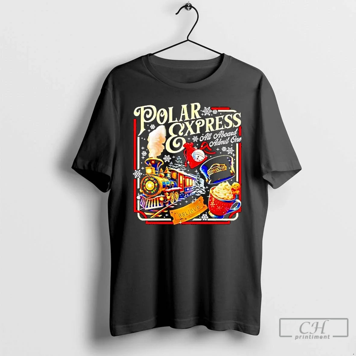 Premium Polar Express All Aboard Admit One Christmas - T-Shirt, Sweatshirt, Hoodie