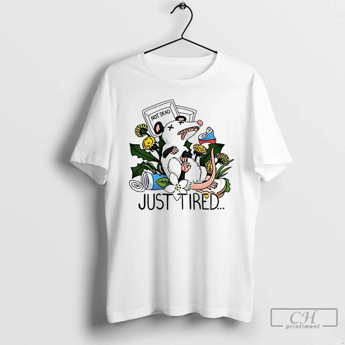 Premium Possum Not Dead Just Tired Meme - T-Shirt, Sweatshirt, Hoodie