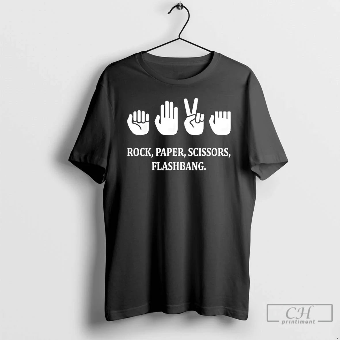Premium Rock Paper Scissors Flash Sign Language Funny - T-Shirt, Sweatshirt, Hoodie