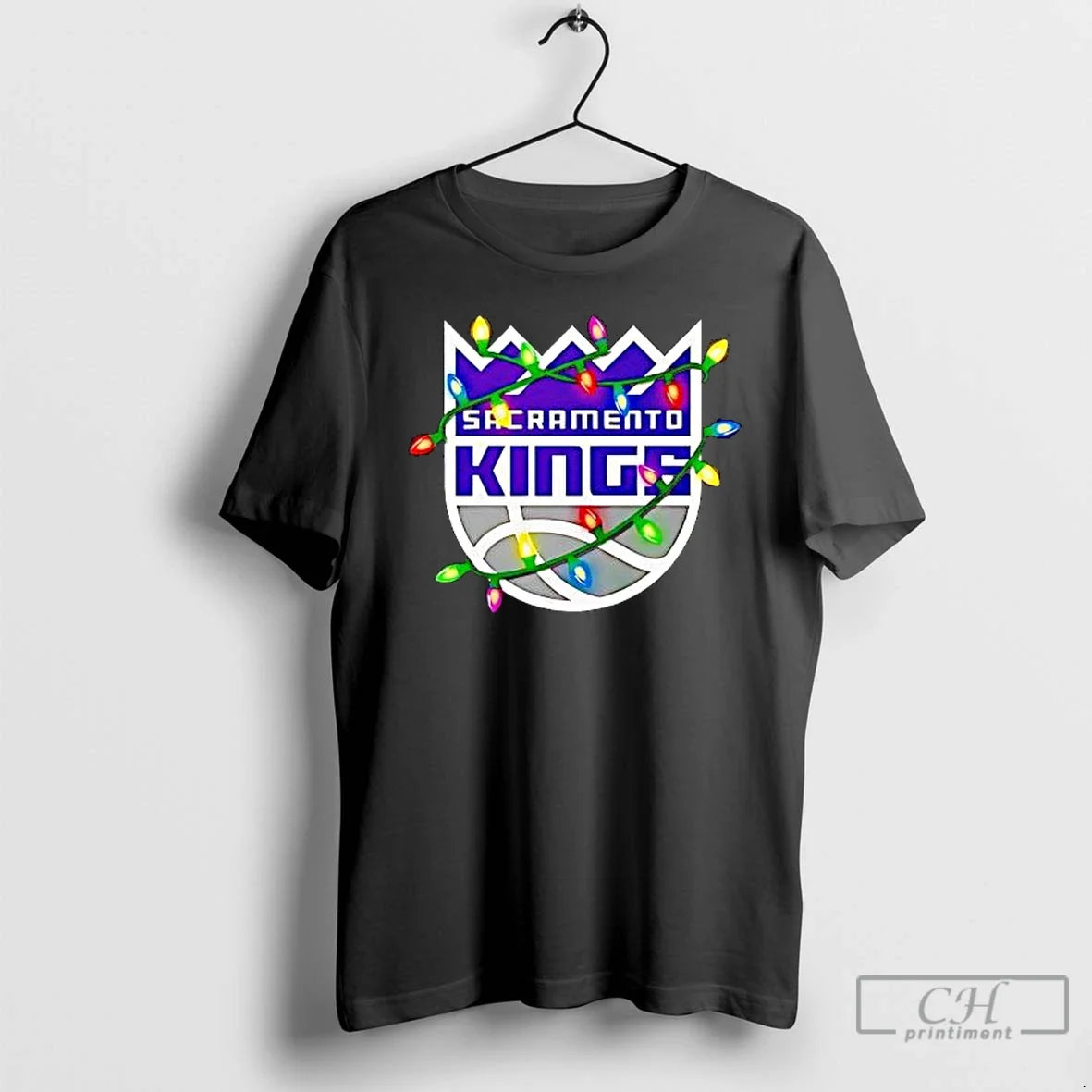 Premium Sacramento Kings Logo Lights Merry Christmas - T-Shirt, Sweatshirt, Hoodie