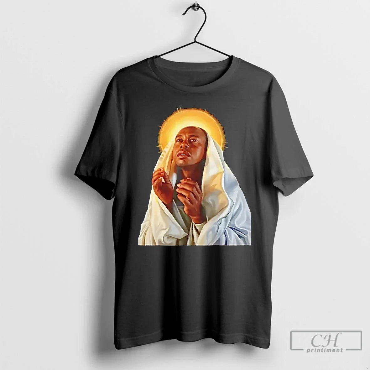 Premium Saint Tiger Woods Mugshot Meme Unisex T-shirt, Sweatshirt, Hoodie, Long Sleeve Tee - T-Shirt, Sweatshirt, Hoodie