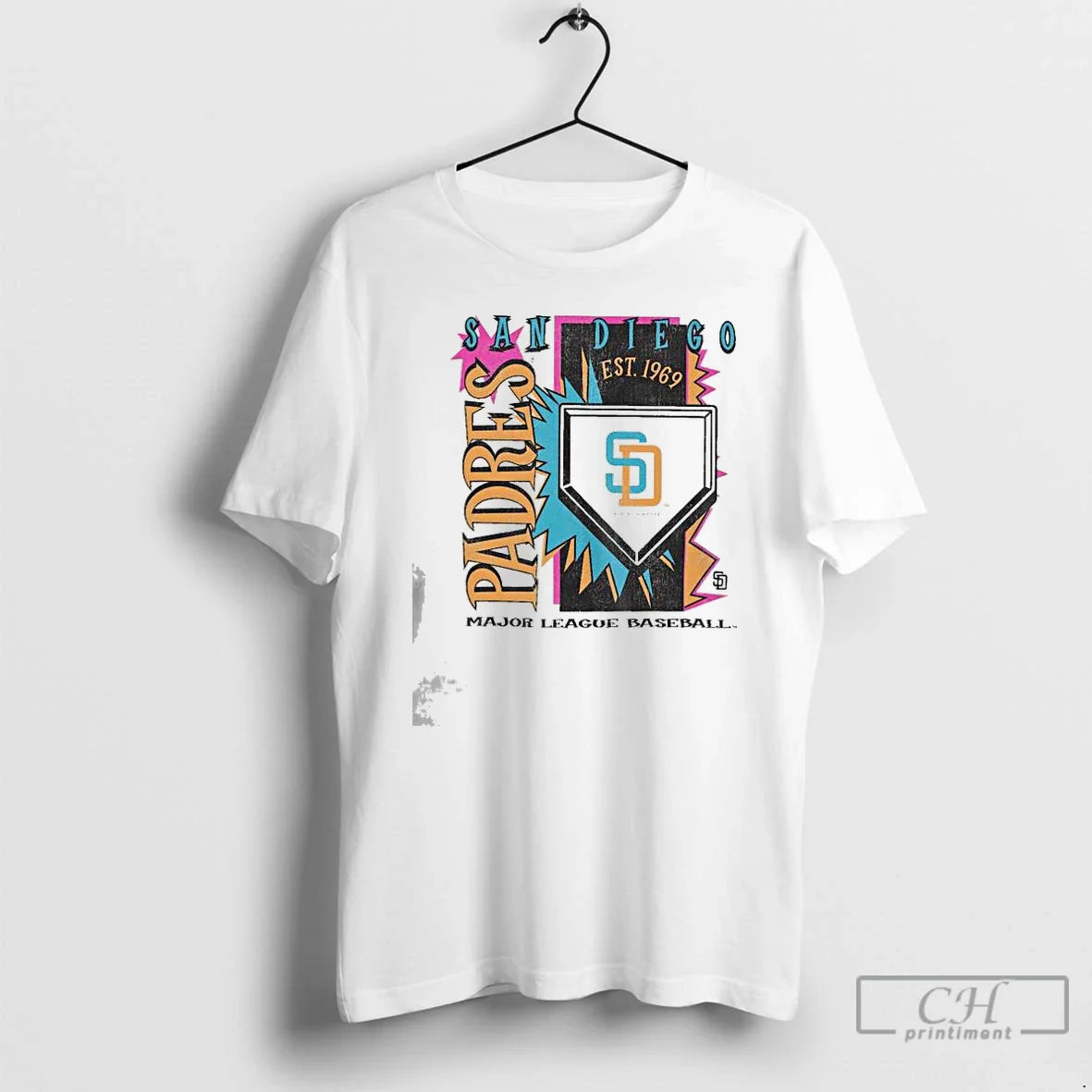Premium San Diego Padres Major League Baseball Mitchell Ness Cooperstown Neon Field Shock T Shirts - T-Shirt, Sweatshirt, Hoodie