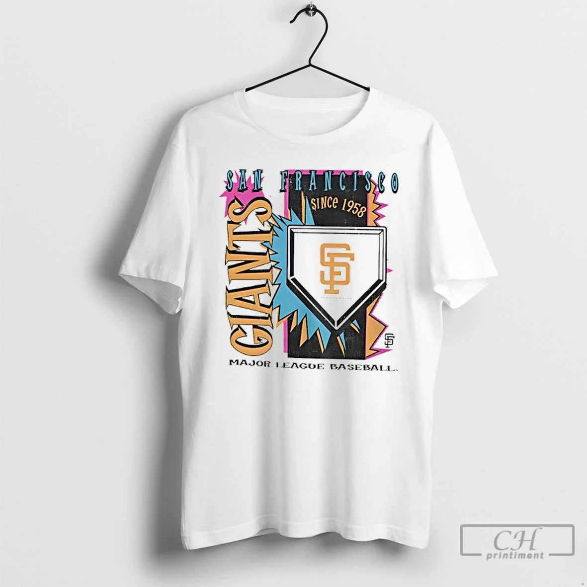 Premium San Francisco Giants 1958 Mlb Cooperstown Neon Field Shock Unisex T-shirt, Sweatshirt, Hoodie, Long Sleeve Tee - T-Shirt, Sweatshirt, Hoodie