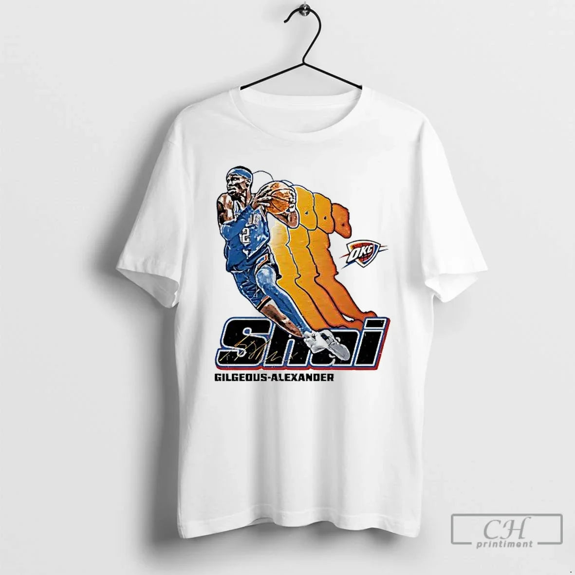Premium Shai Gilgeous Alexander Oklahoma City Thunder Signature 2 Retro Vibe Graphic T Shirts Sweater - T-Shirt, Sweatshirt, Hoodie
