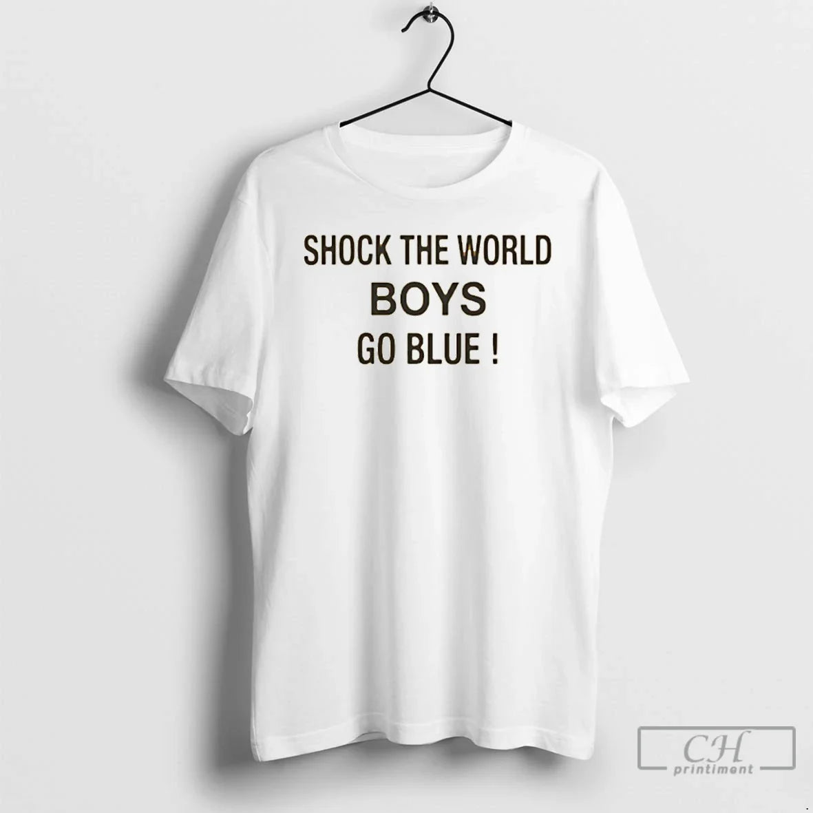 Premium Shock The World Boys Go Blue Michigan Basketball Unisex T-shirt, Sweatshirt, Hoodie, Long Sleeve Tee - T-Shirt, Sweatshirt, Hoodie