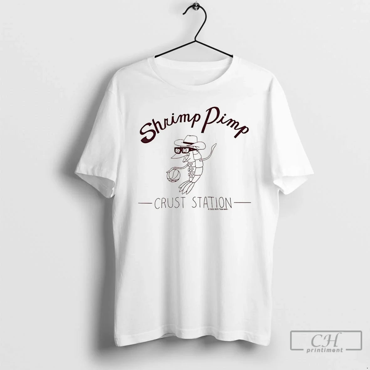 Premium Shrimp Pimp Basketball Crust Station Unisex T-shirt, Sweatshirt, Hoodie, Long Sleeve Tee - T-Shirt, Sweatshirt, Hoodie