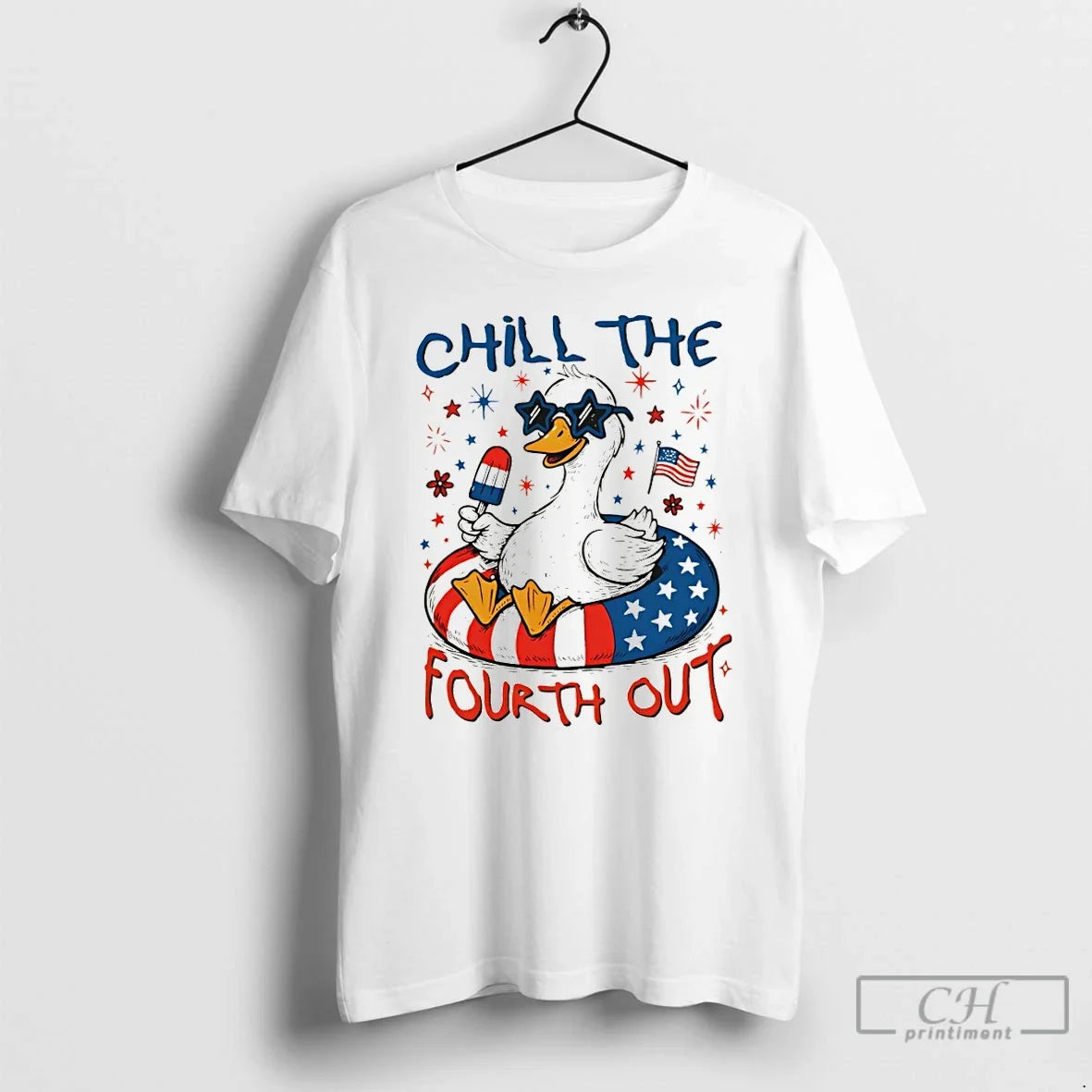 Premium Silly Goose Chill The Fourth Out 4th Of July Unisex T-shirt, Sweatshirt, Hoodie, Long Sleeve Tee - T-Shirt, Sweatshirt, Hoodie