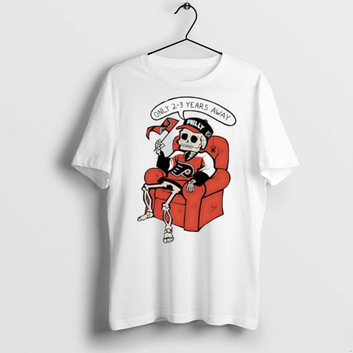 Premium Skeleton Philadelphia Flyers Jersey Only 2 3 Years Away Halloween T Shirts Unisex T-shirt, Sweatshirt, Hoodie, Long Sleeve Tee - T-Shirt, Sweatshirt, Hoodie