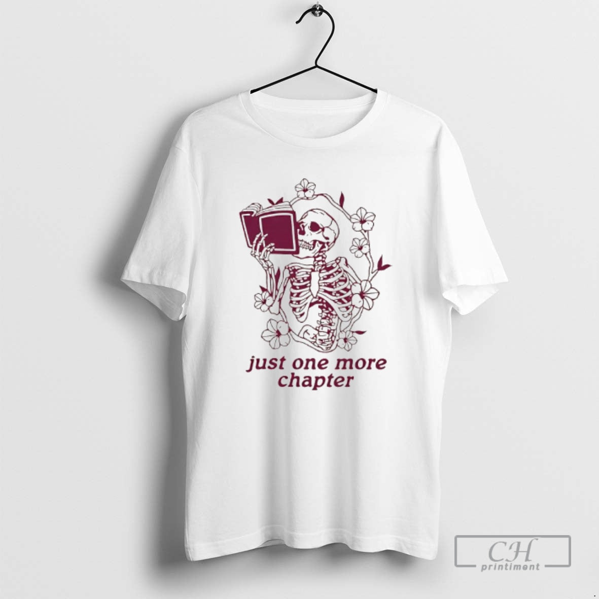 Premium Skeleton Reading Book Just One More Chapter Shirt Sweater - T-Shirt, Sweatshirt, Hoodie