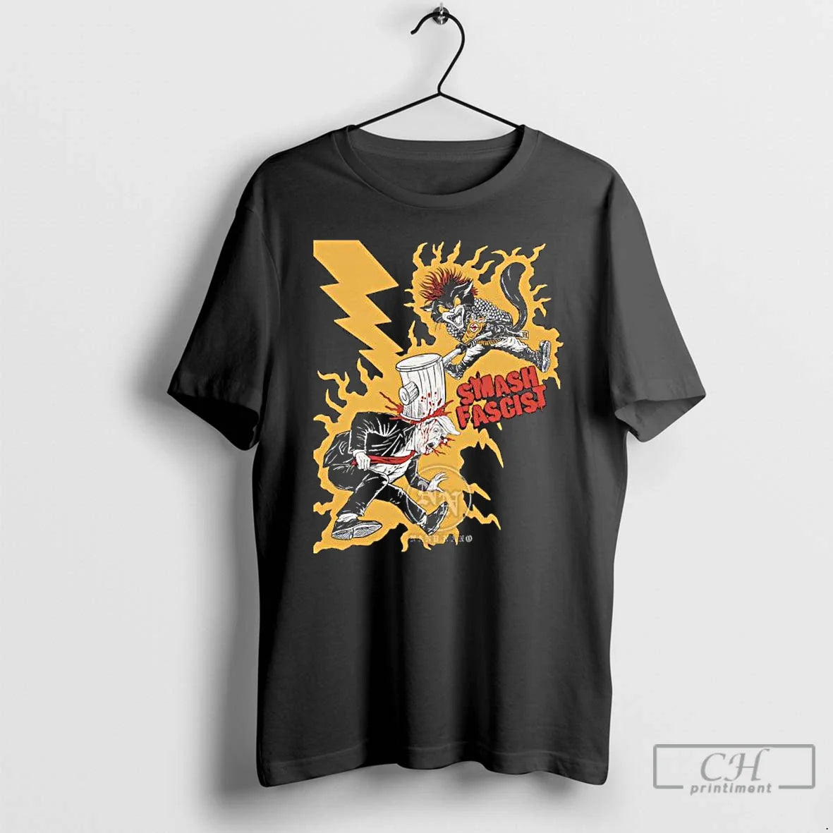Premium Smash Fascist Trump Graphic - T-Shirt, Sweatshirt, Hoodie