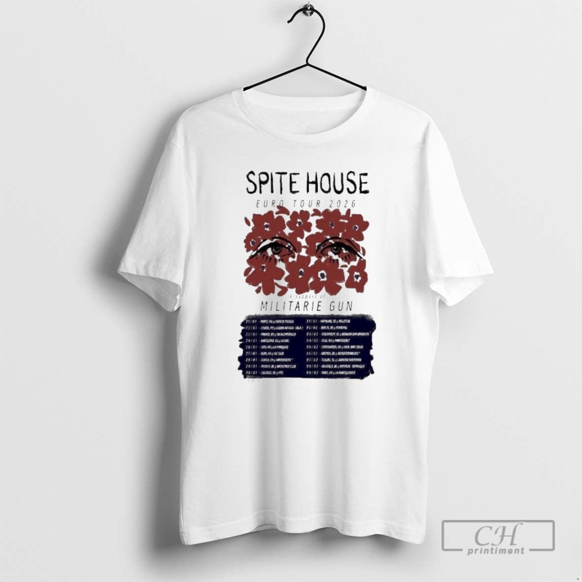 Premium Spite House Militarie Gun Eu Tour 2026 Eyes Shirt Sweater - T-Shirt, Sweatshirt, Hoodie