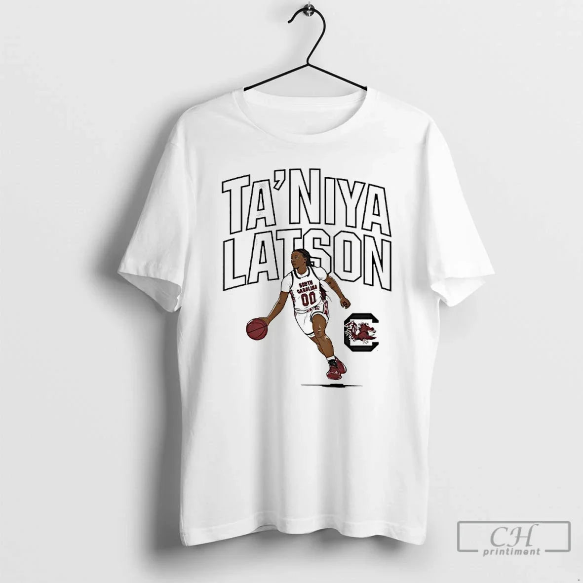 Premium Taniya Latson South Carolina Basketball Player Name Pose - T-Shirt, Sweatshirt, Hoodie