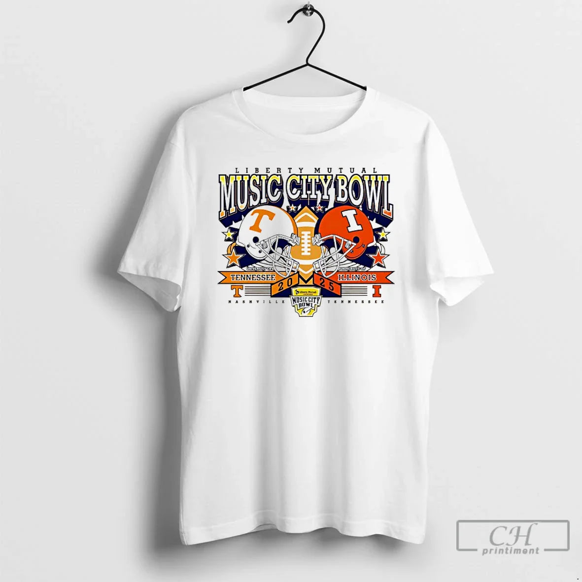 Premium Tennessee Vs Illinois 2025 Music City Bowl Helmets - T-Shirt, Sweatshirt, Hoodie