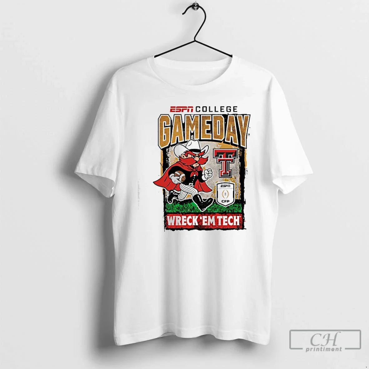 Premium Texas Tech Red Raiders Mascot Espn College Gameday 2025 2026 College Football Playoff - T-Shirt, Sweatshirt, Hoodie