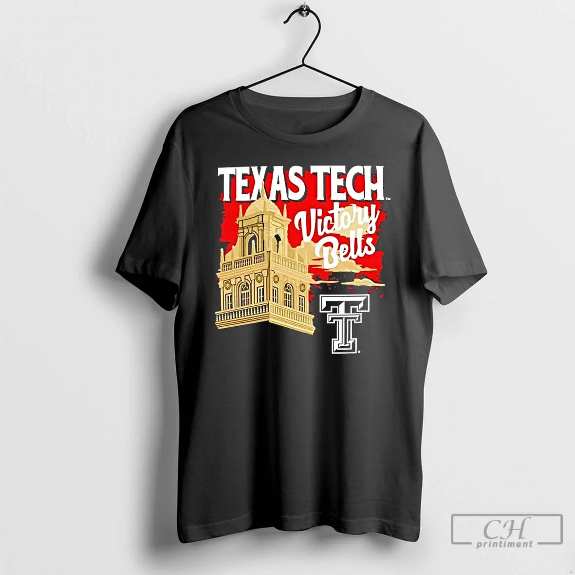 Premium Texas Tech Red Raiders Victory Bell Tower Sunset - T-Shirt, Sweatshirt, Hoodie