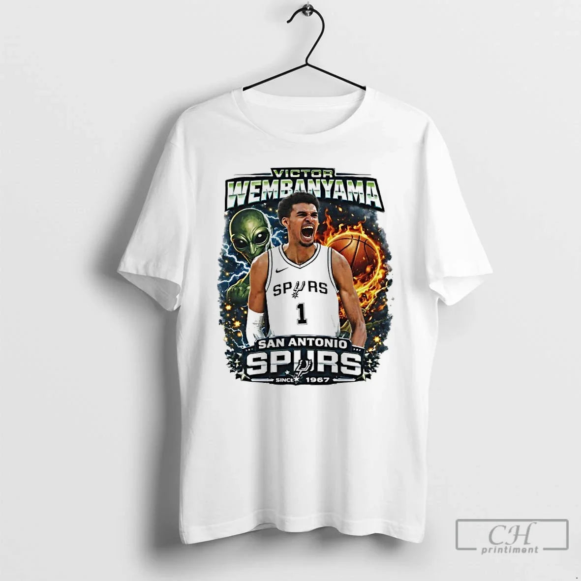 Premium The Alien Victor Wembanyama The Alien San Antonio Spurs Since 1967 T Shirts Sweater - T-Shirt, Sweatshirt, Hoodie