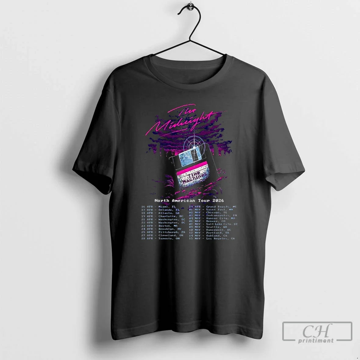 Premium The Midnight North American Tour 2026 Unisex T-shirt, Sweatshirt, Hoodie, Long Sleeve Tee - T-Shirt, Sweatshirt, Hoodie