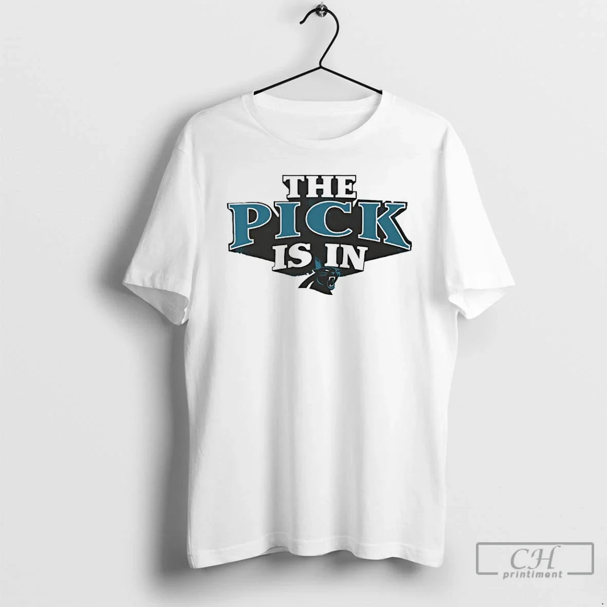 Premium The Pick Is In Carolina Panthers 2026 Unisex T-shirt, Sweatshirt, Hoodie, Long Sleeve Tee - T-Shirt, Sweatshirt, Hoodie