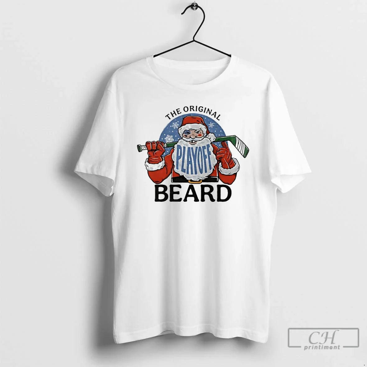 Premium The Playoff Beard Santa Hockey - T-Shirt, Sweatshirt, Hoodie