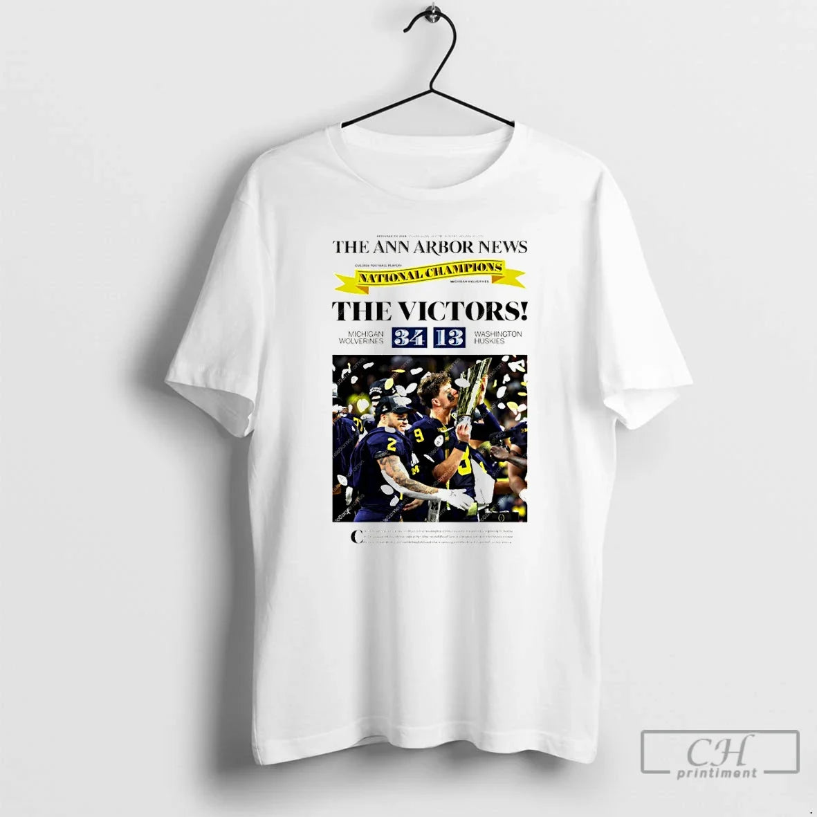 Premium The Victors Michigan Wolverines Basketball The Ann Arbor National Champions Framed Newspaper T Shirts - T-Shirt, Sweatshirt, Hoodie