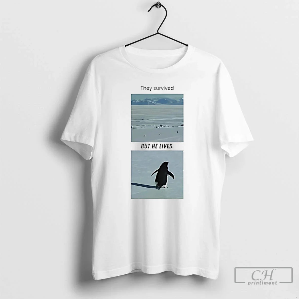 Premium They Survived But He Lived But Why Penguin - T-Shirt, Sweatshirt, Hoodie