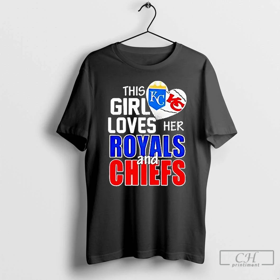 Premium This Girl Loves Her Missouri Sports Royals And Chiefs Logo 2025 T Shirts Sweater - T-Shirt, Sweatshirt, Hoodie