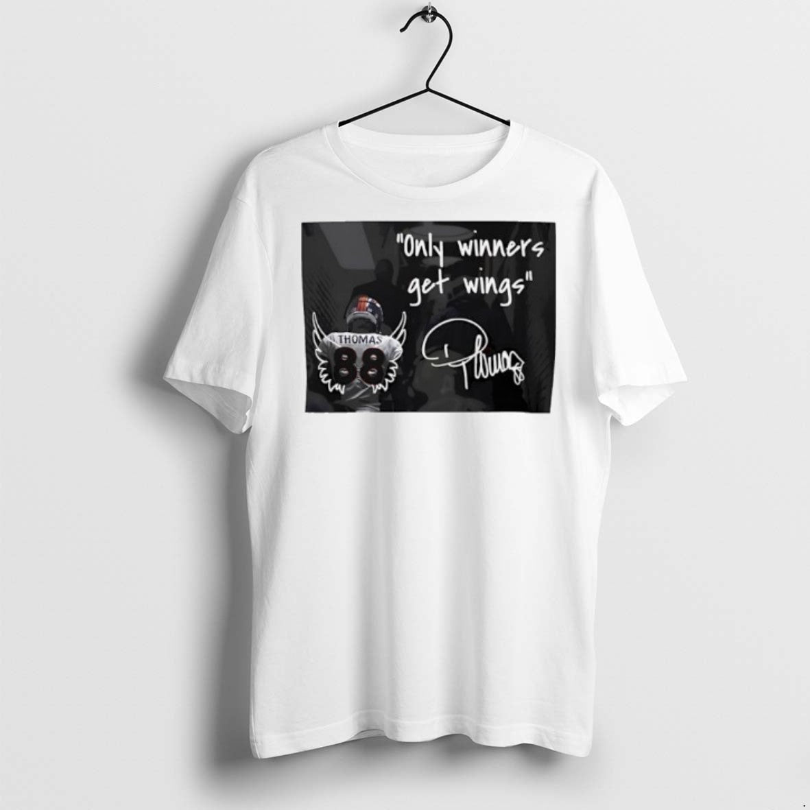 Premium Thmas Number 88 Only Winners Get Wings Signature T Shirts Unisex T-shirt, Sweatshirt, Hoodie, Long Sleeve Tee - T-Shirt, Sweatshirt, Hoodie
