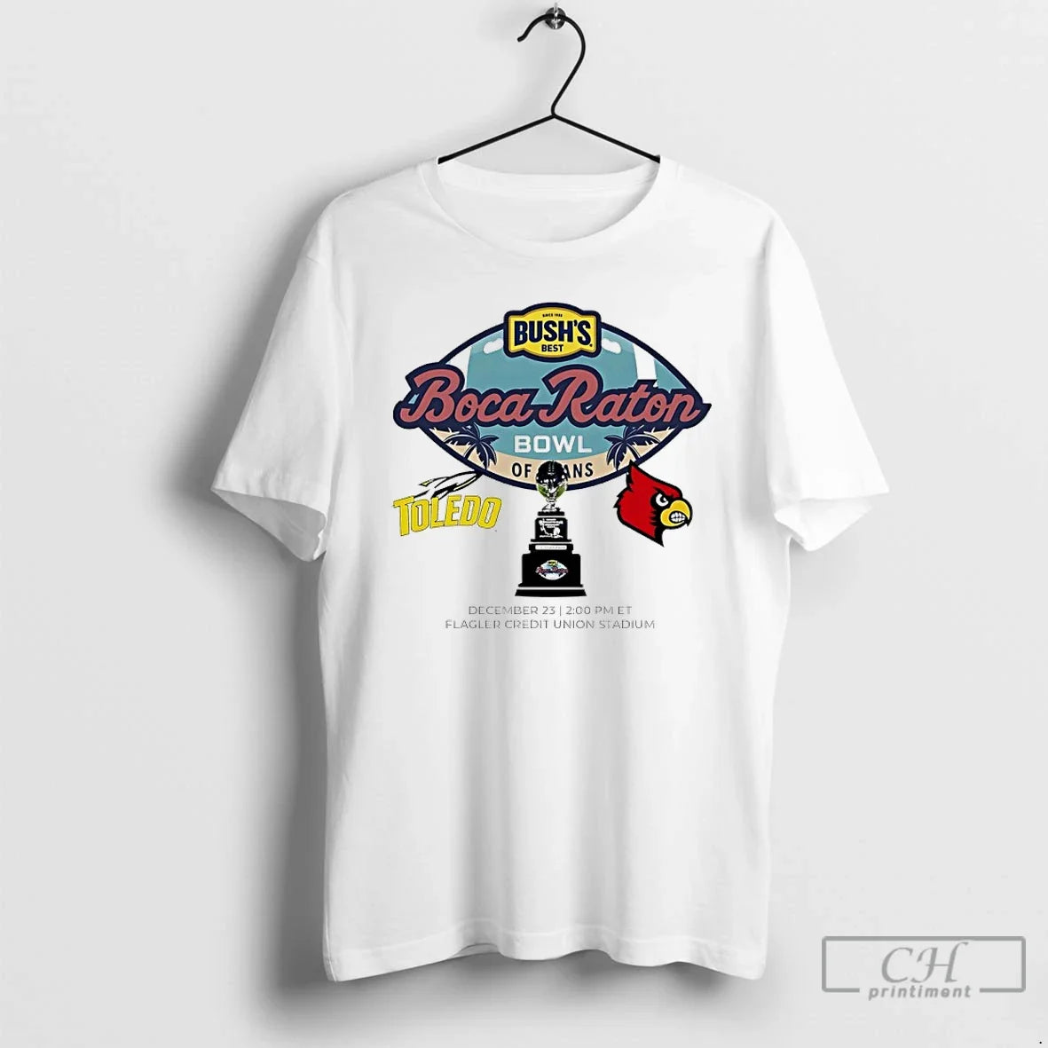Premium Toledo Rockets Vs Louisville Cardinals 2025 Boca Raton Bowl - T-Shirt, Sweatshirt, Hoodie