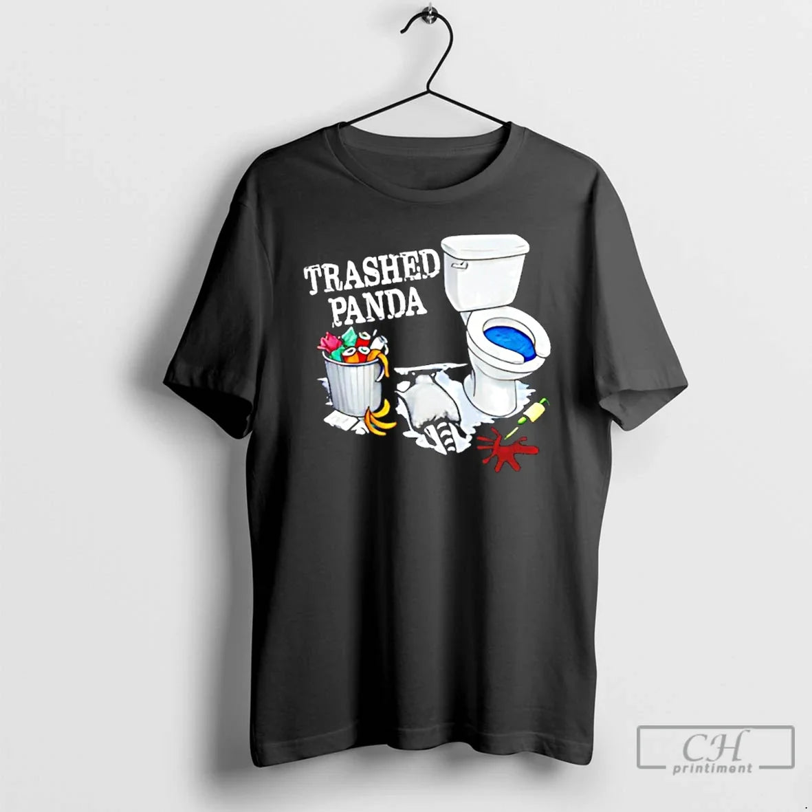 Premium Trashed Panda Funny Drunk Raccoon Party Animal Joke Graphic - T-Shirt, Sweatshirt, Hoodie