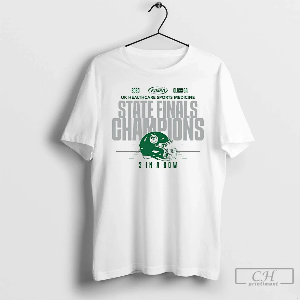 Premium Trinity High School 3 In Row 2025 Khsaa Football Class 6a State Finals Champions - T-Shirt, Sweatshirt, Hoodie
