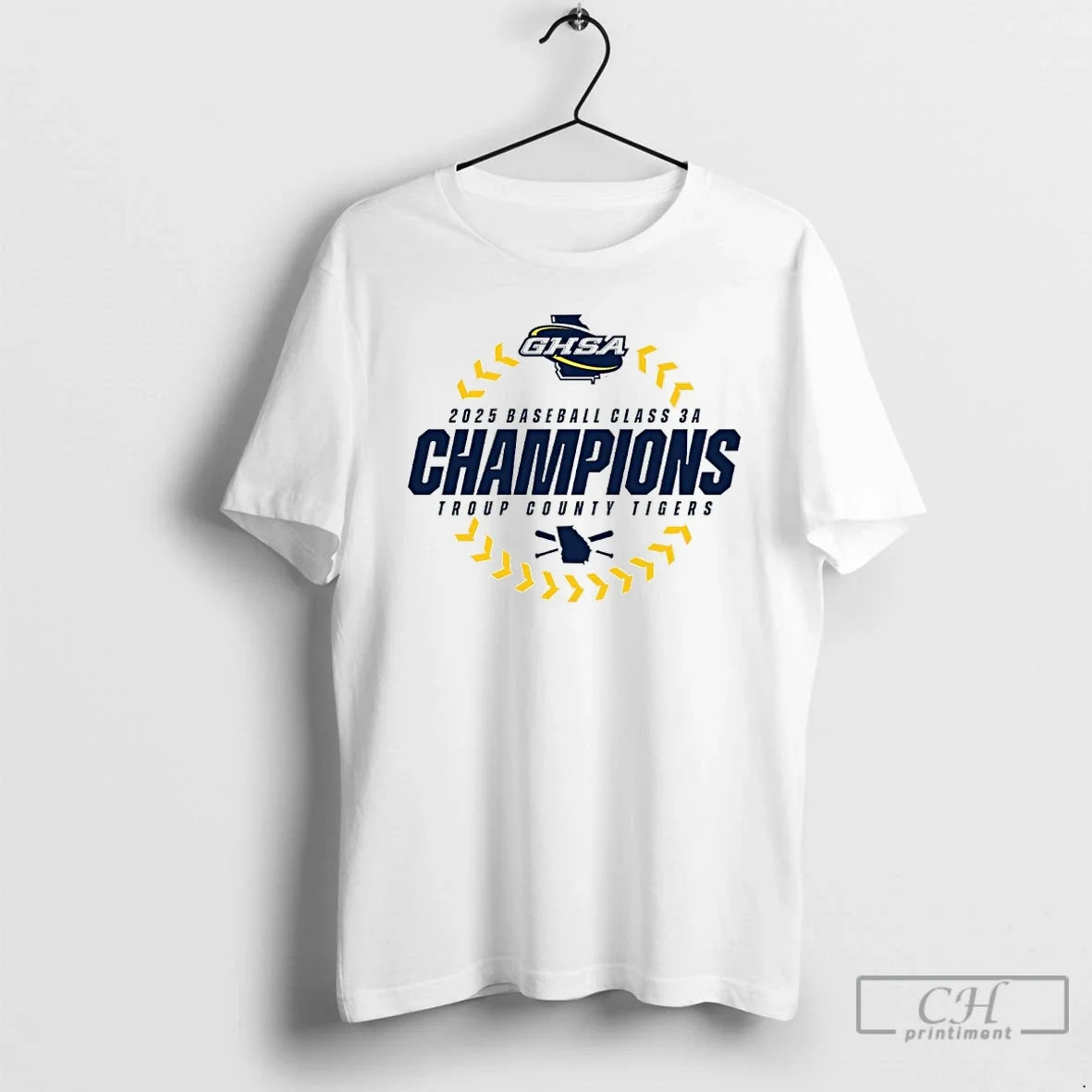 Premium Troup County Tigers 2025 Ghsaa Baseball 3a State Champions - T-Shirt, Sweatshirt, Hoodie