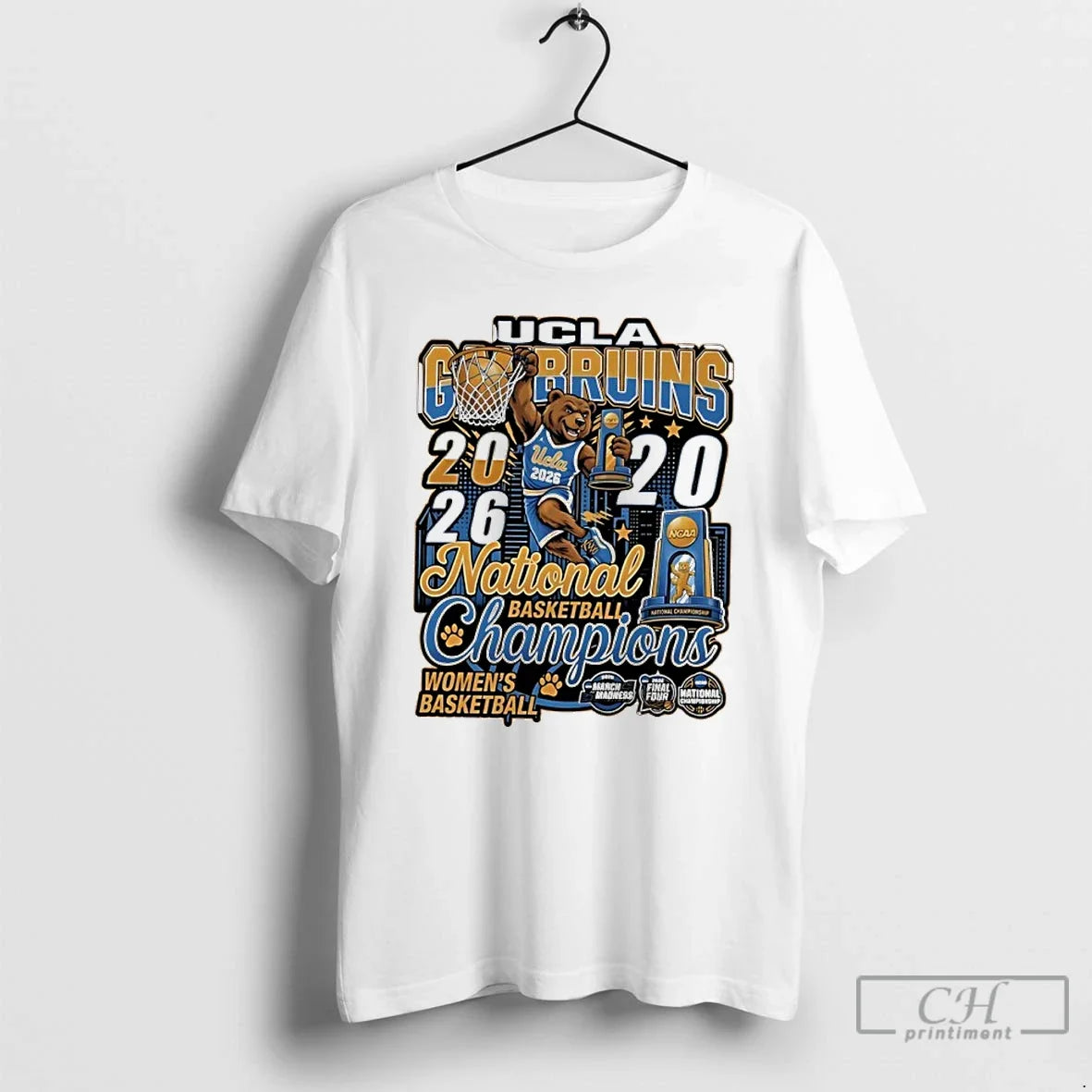 Premium Ucla Bruins National Champions Womens Basketball Mascot Trophy 2026 Unisex T-shirt, Sweatshirt, Hoodie, Long Sleeve Tee - T-Shirt, Sweatshirt, Hoodie
