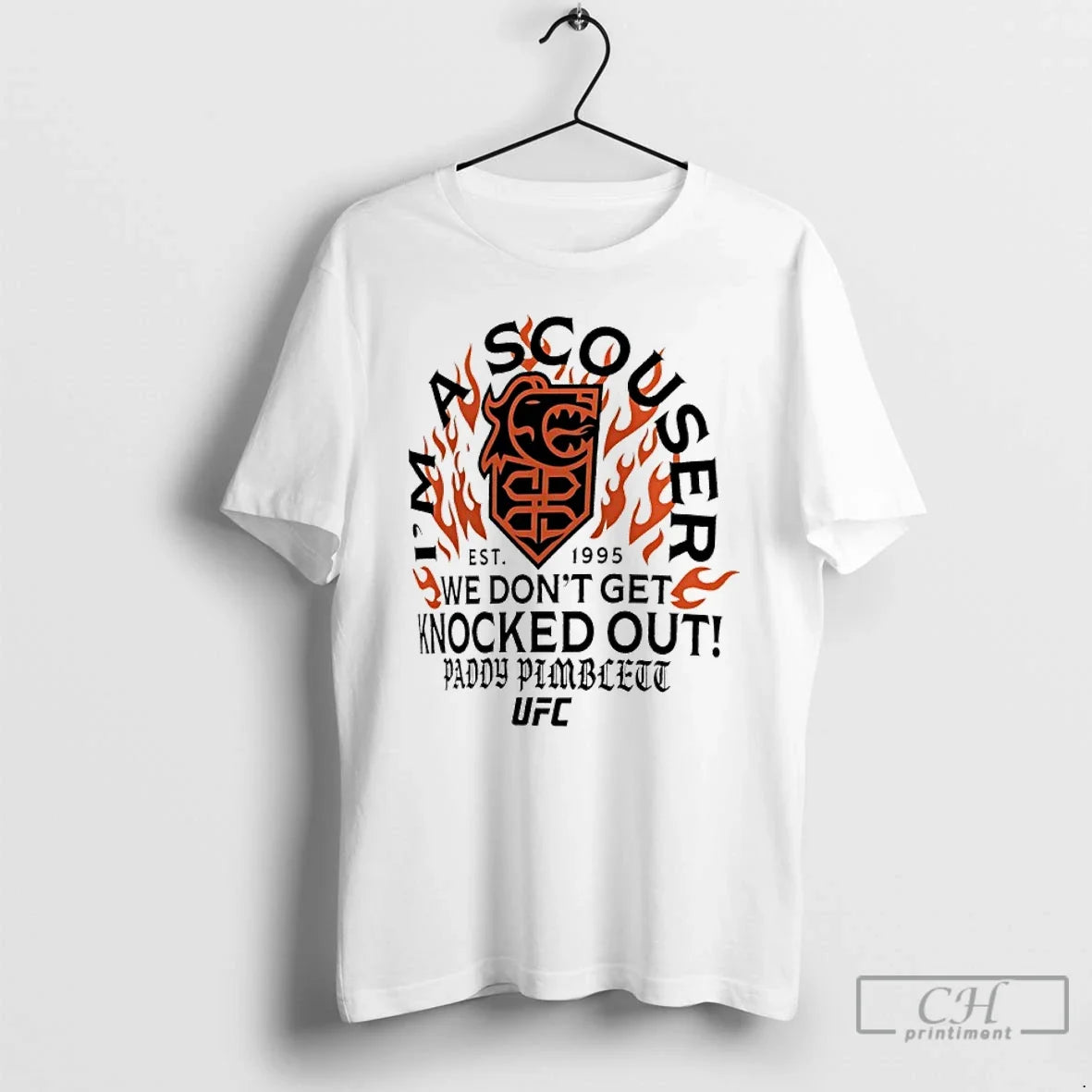 Premium Ufc Paddy Pimblett Im A Scouser We Dont Get Knocked Out Est 1995 - T-Shirt, Sweatshirt, Hoodie