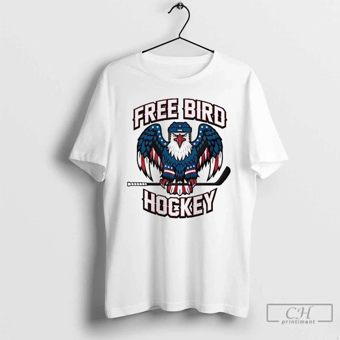 Premium Usa Hockey Free Bird Hockey - T-Shirt, Sweatshirt, Hoodie