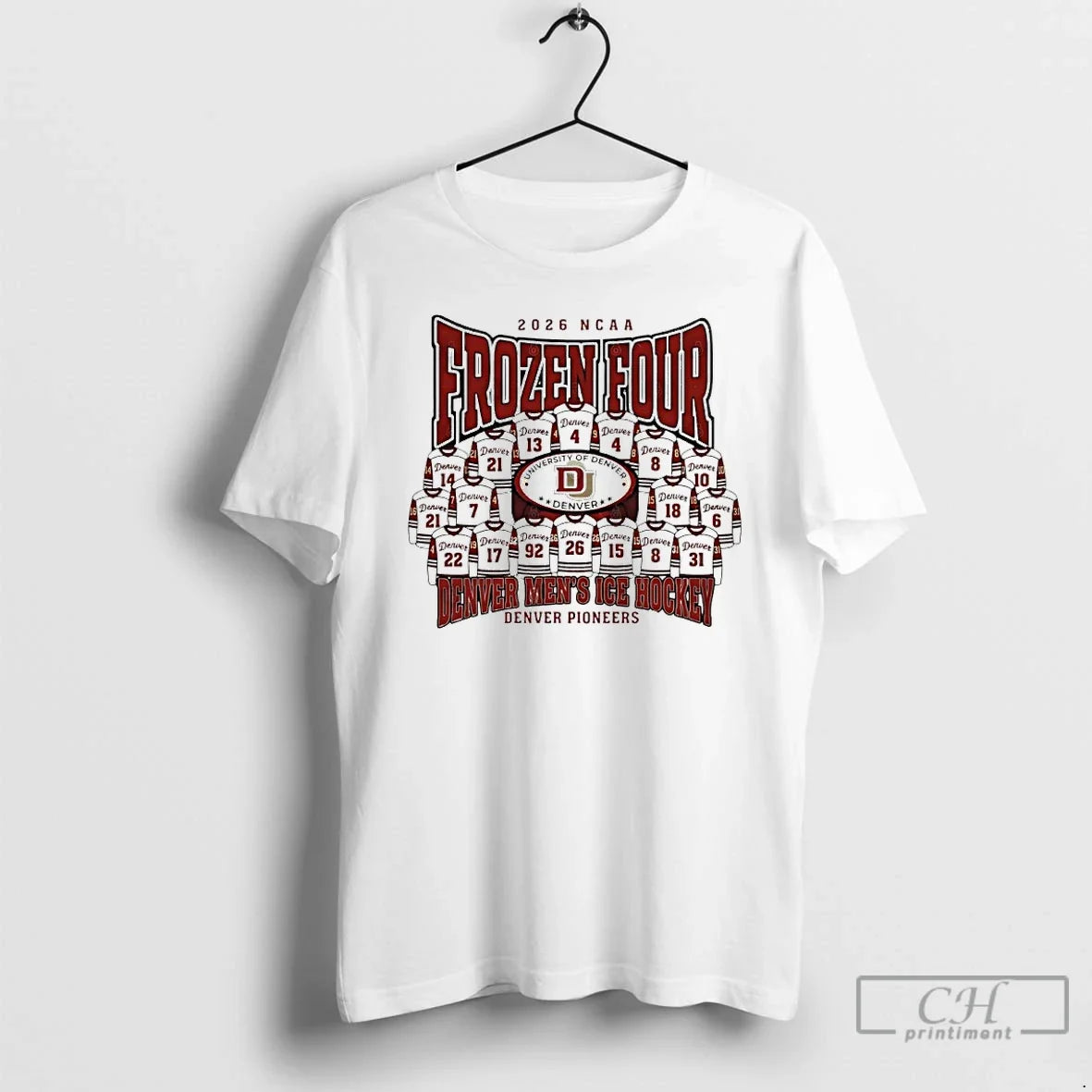 Premium University Of Denver 2026 Ncaa Frozen Four Mens Hockey Unisex T-shirt, Sweatshirt, Hoodie, Long Sleeve Tee - T-Shirt, Sweatshirt, Hoodie