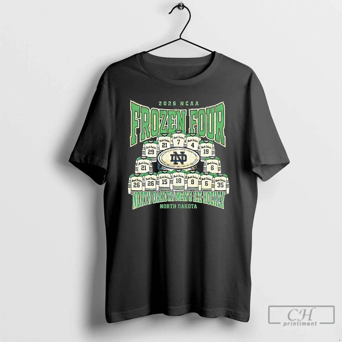 Premium University Of North Dakota 2026 Ncaa Frozen Four Mens Hockey Unisex T-shirt, Sweatshirt, Hoodie, Long Sleeve Tee - T-Shirt, Sweatshirt, Hoodie