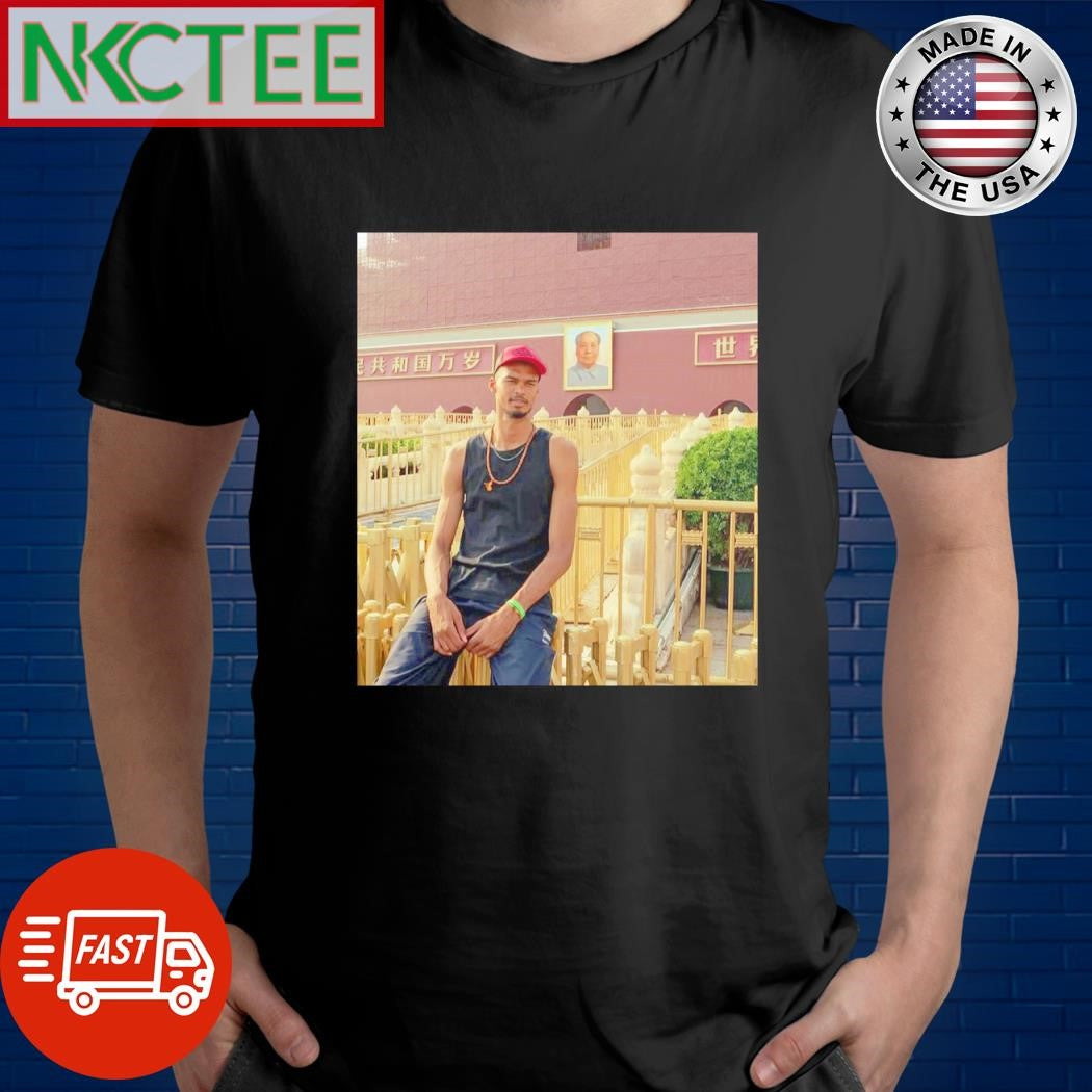 Premium Victor Wembanyama in front of the Tiananmen Gate in Beijing, China shirt Unisex T-shirt, Sweatshirt, Hoodie, Long Sleeve Tee - T-Shirt, Sweatshirt, Hoodie